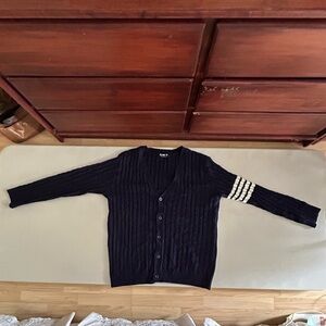 Men's Navy Knit Cardigan